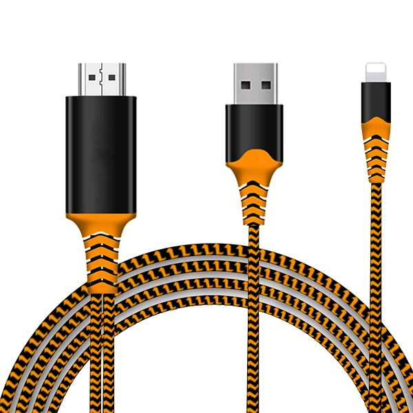کابل تبدیل لایتنینگ به HDMI/USB مدل LD19a طول 1.8 متر