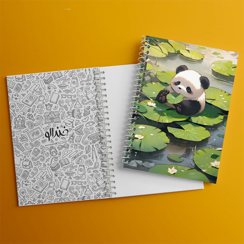 دفتر مشق 100 برگ خندالو طرح پاندا کد F970