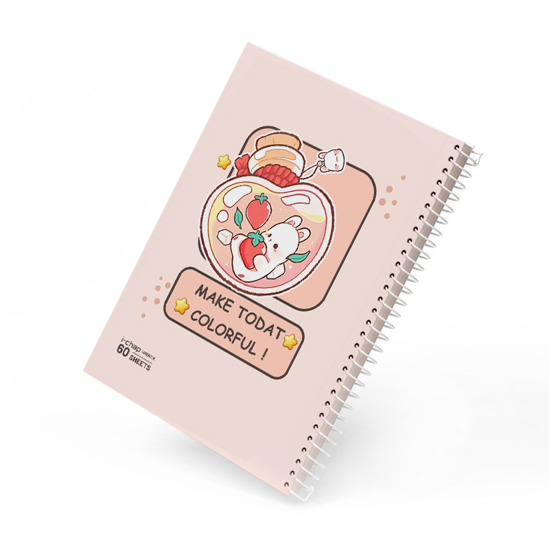 دفتر مشق 60 برگ آی چاپ مدل پاستیلی کیوت کد 381