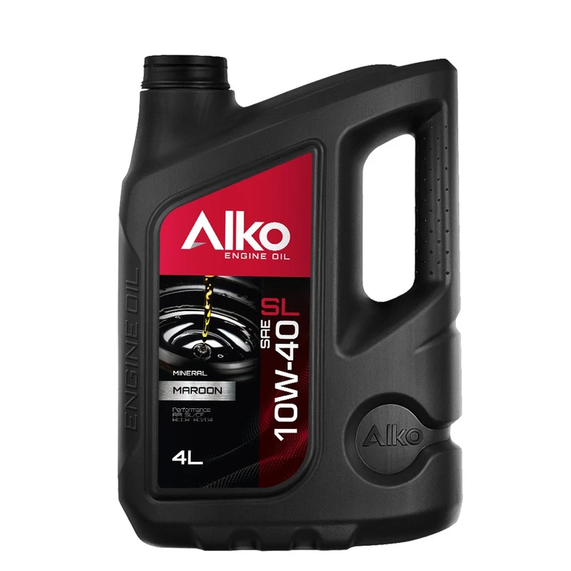 روغن موتور خودرو بنزینی آلکو مدل 40-10 SL 10W-40 حجم 4 لیتر
