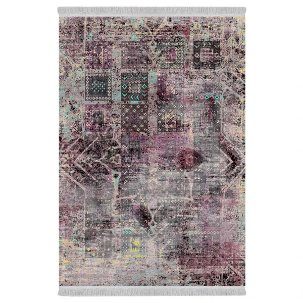 فرش پارچه‌ای دفه مدل فرشینه طرح مدرن کد 740