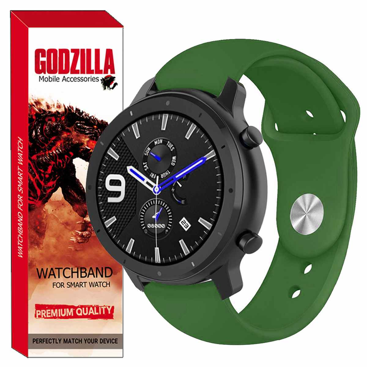 بند گودزیلا مدل SILICONE مناسب برای ساعت هوشمند هوآوی GT2 Pro VID-B19