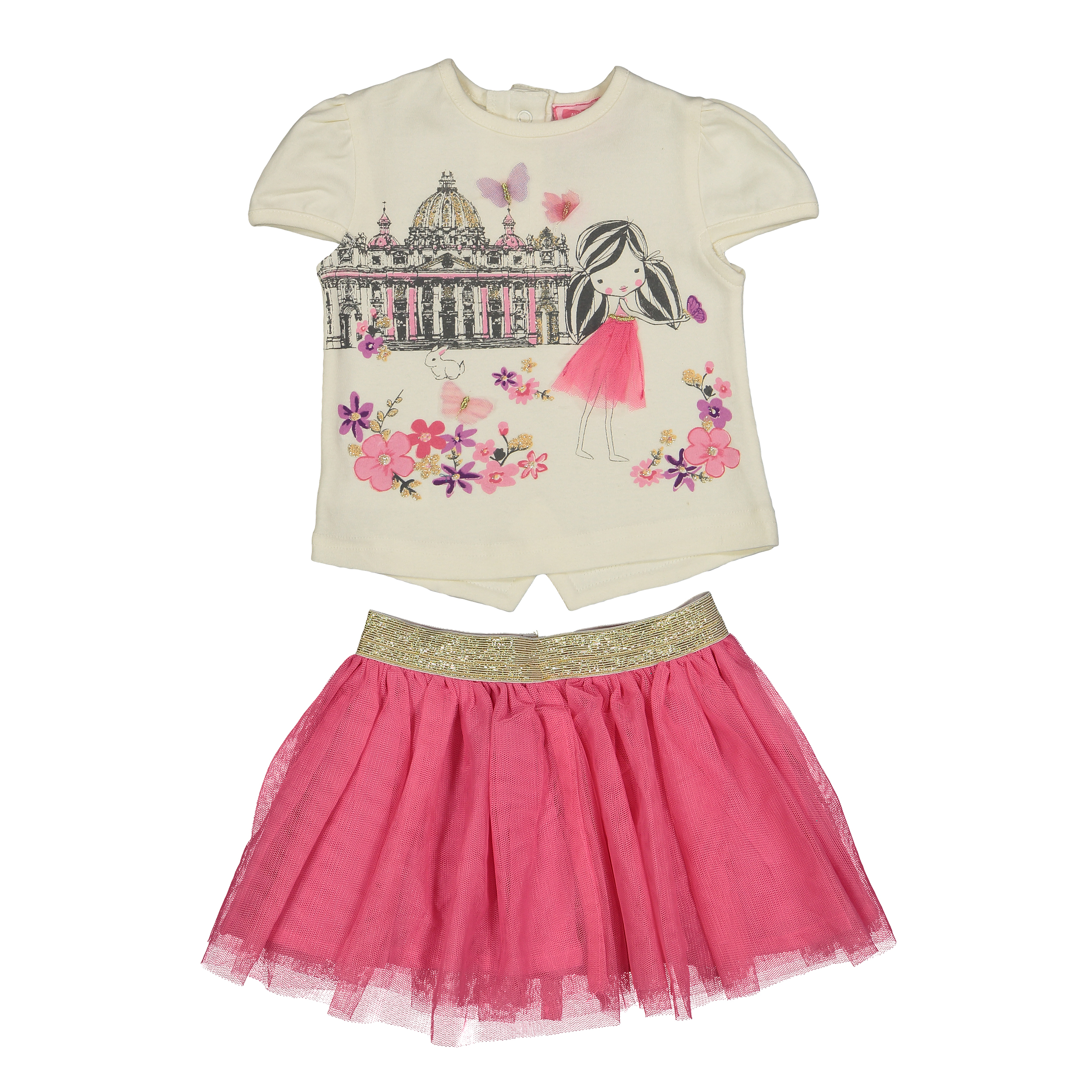 ست تی شرت و دامن دخترانه مینی موا کد brfp-378