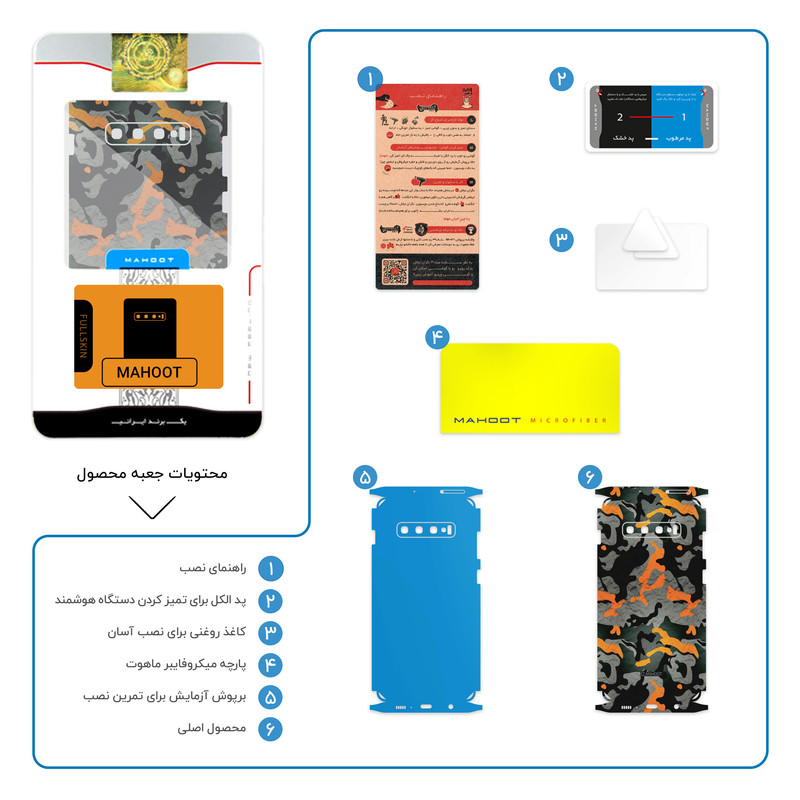 برچسب پوششی ماهوت مدل Autumn-Army-FullSkin مناسب برای گوشی موبایل سامسونگ Galaxy S10 Plus