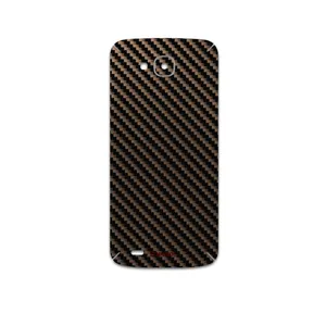 MAHOOT Glossy-Brown-Fiber Cover Sticker for LG X venture