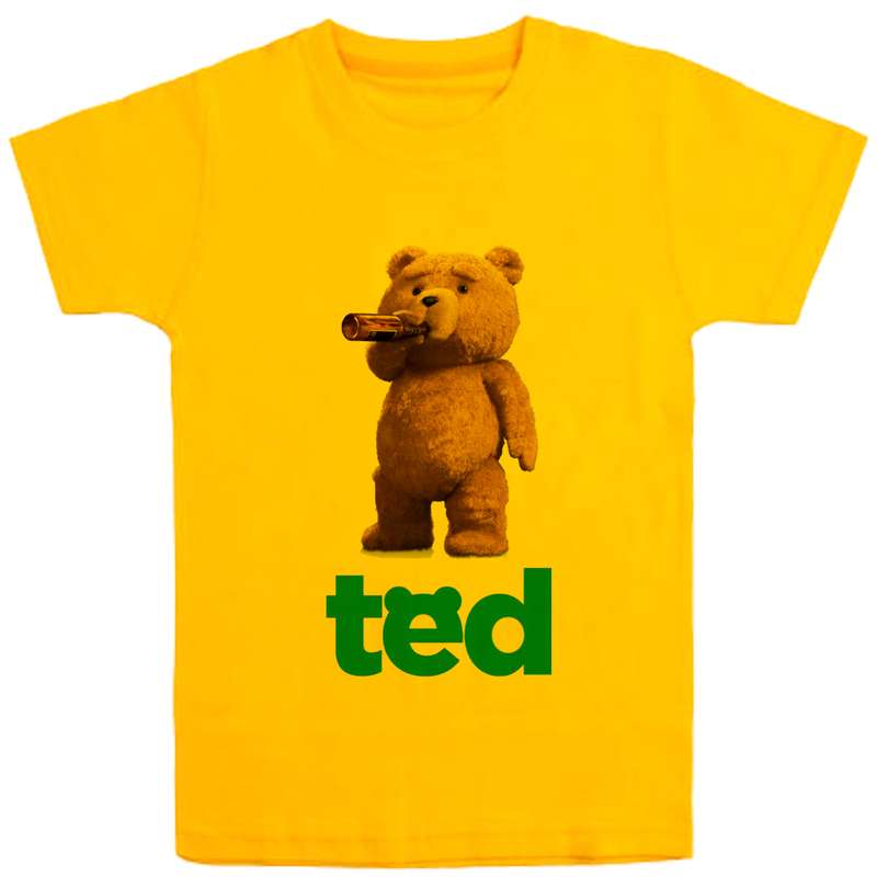 تی شرت آستین کوتاه پسرانه مدل D124 ted رنگ زرد