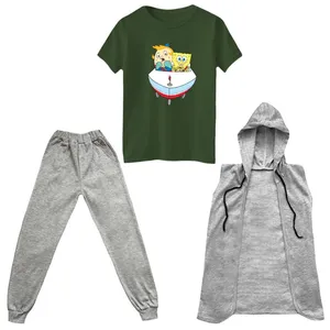 ست 3 تکه لباس پسرانه مدل باب اسفنجی کد 3