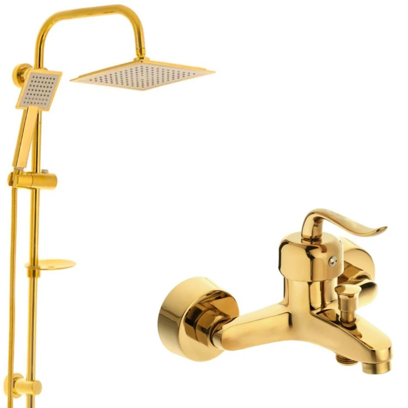 شیر حمام شیرالات ادرینا مدل روکو به همراه علم دوش دوکاره