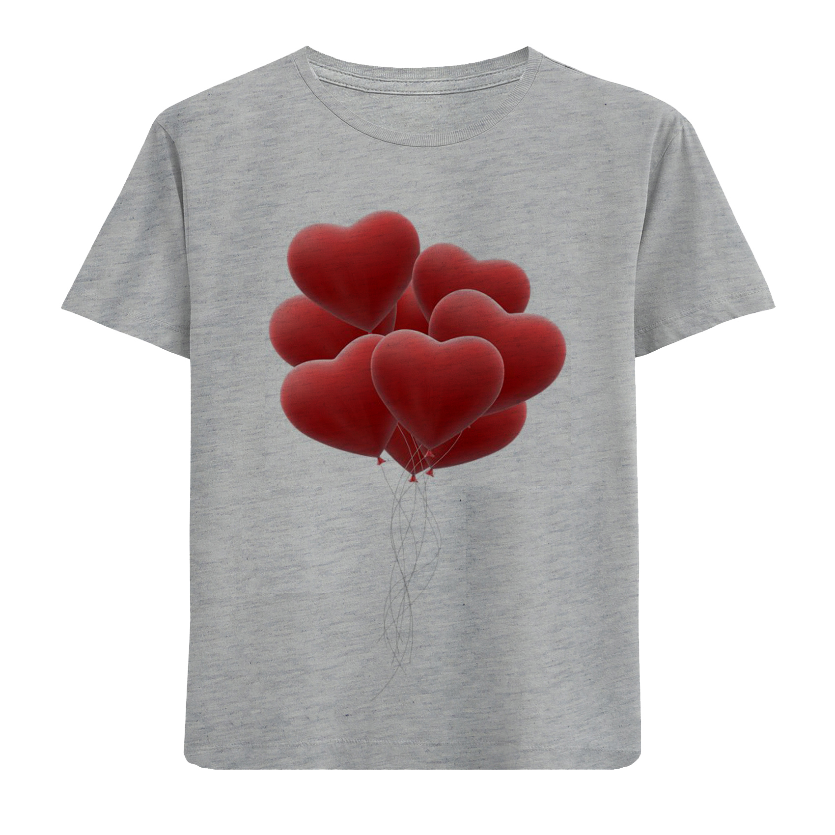 تی شرت دخترانه مدل آستین کوتاه بادکنک قلب M53