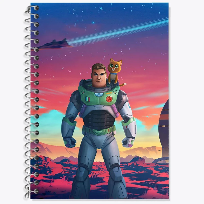 دفتر زبان 50 برگ خندالو مدل دو خط طرح انیمیشن باز لایتیر کد 26324