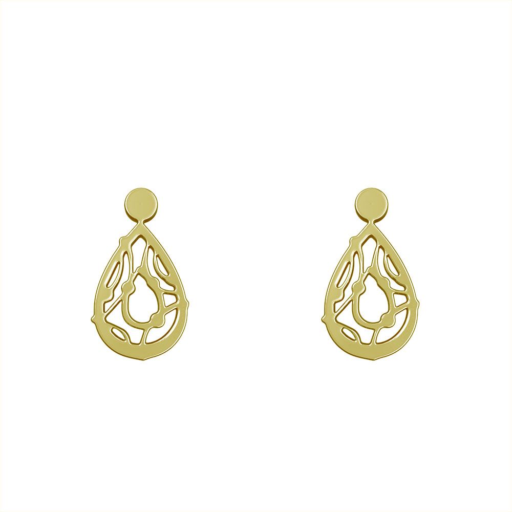 گوشواره طلا 18 عیار زنانه مدوپد مدل اشک کد GA1-10689 -  - 2