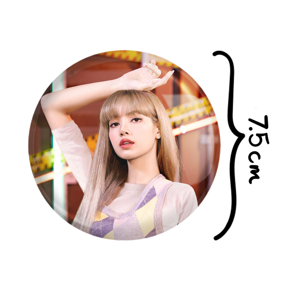 آینه جیبی خندالو مدل لیسا بلک پینک Black Pink  کد 14245