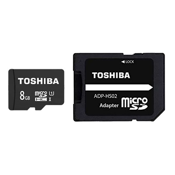کارت حافظه‌ microSDHC توشیبا مدل M302-EA کلاس 10 استاندارد UHS-I ظرفیت 8 گیگابایت به همراه آداپتور SD