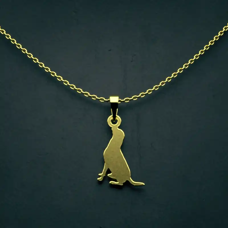 گردنبند طلا 18 عیار زنانه مدوپد مدل سگ کد J3-1-1115