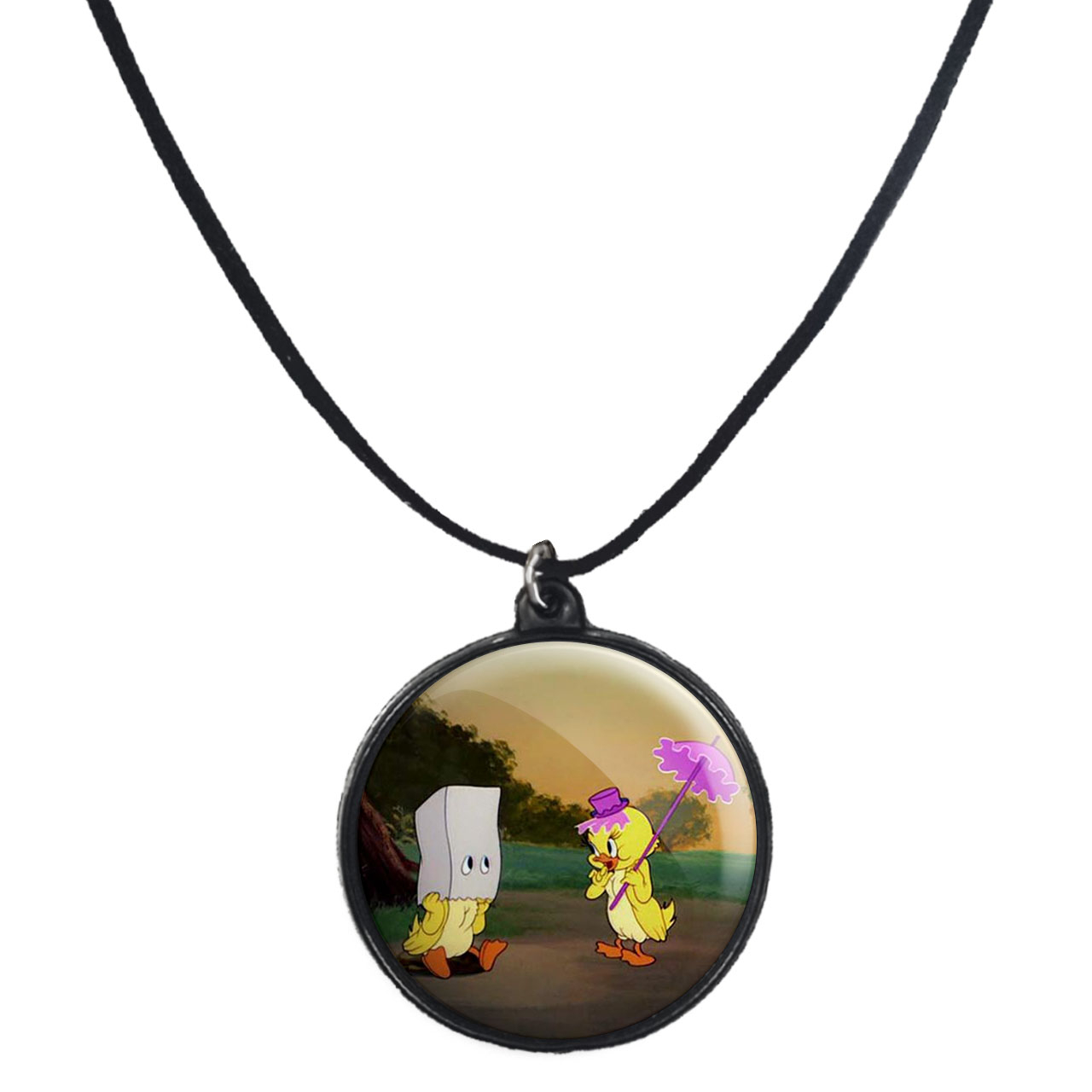 گردنبند پرمانه طرح تام و جری کد pmb.10780 مدل دو طرفه