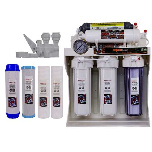 دستگاه تصفیه کننده آب آکوآ کلیر مدل RO_ACG8060 به همراه فیلتر مجموعه 4 عددی و کیت نشتی گیر