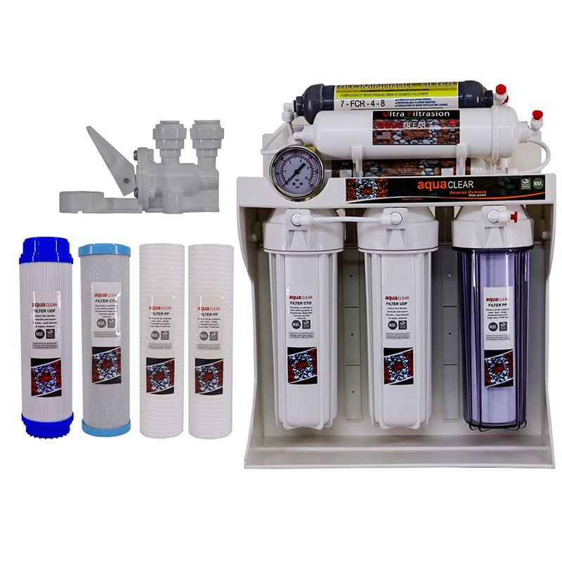 دستگاه تصفیه کننده آب آکوآ کلیر مدل RO_ACG8060 به همراه فیلتر مجموعه 4 عددی و کیت نشتی گیر دستگاه تصفیه کننده آب آکوآ کلیر مدل RO_ACG8060 به همراه فیلتر مجموعه 4 عددی و کیت نشتی گیر