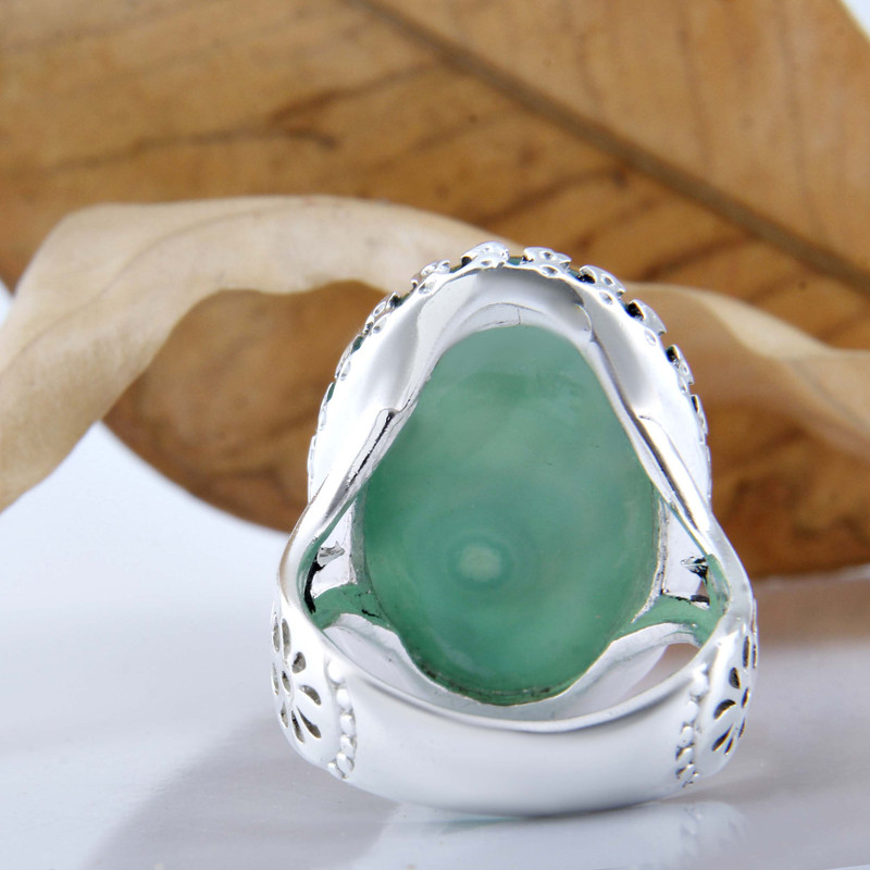 انگشتر نقره مردانه بازرگانی میلادی مدل رکاب دستساز عقیق سبز کد AM_4351 انگشتر نقره مردانه بازرگانی میلادی مدل رکاب دستساز عقیق سبز کد AM_4351