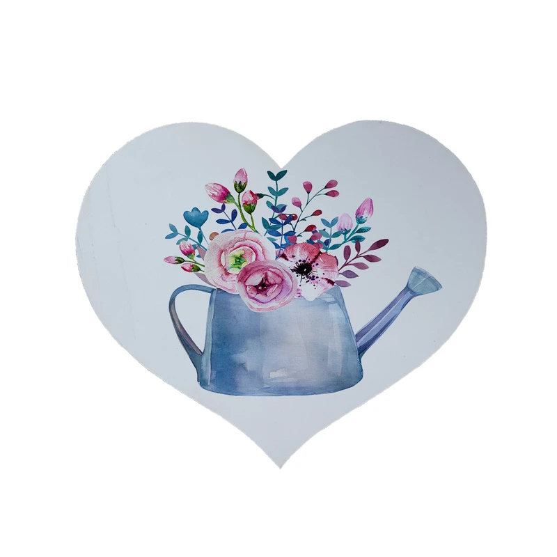 پادری مدل قلب طرح گل کد 5605 سایز 90x90 سانتی متر 