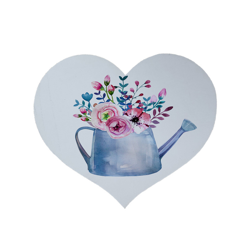 پادری مدل قلب طرح گل کد 5605 سایز 90x90 سانتی متر 