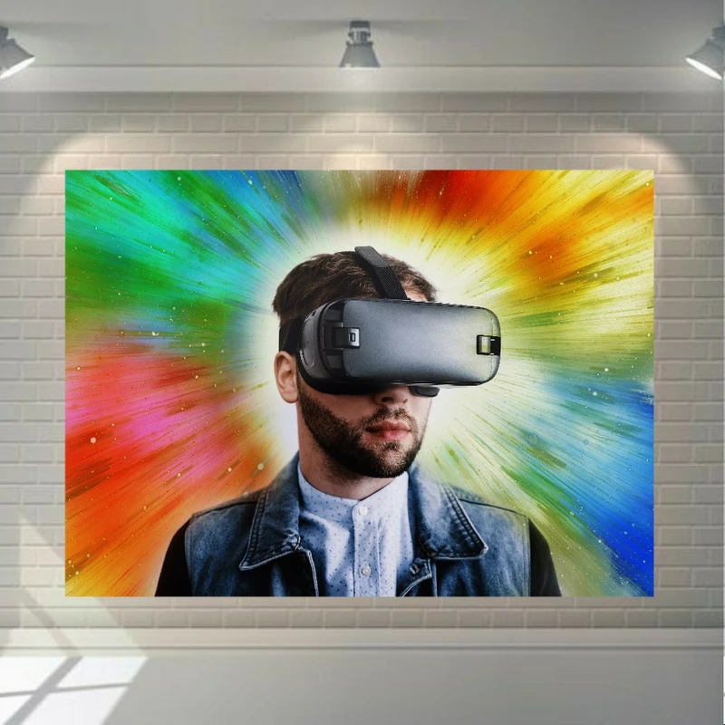 پوستر دیواری طرح سینما 5 بعدی مدل مجازی کد BR248