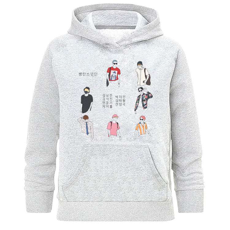 هودی زنانه طرح بی تی اس مدل H625