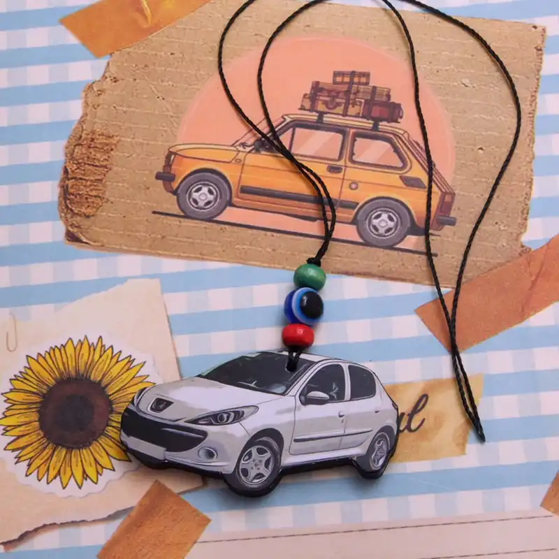 آویز تزیینی  خودرو طرح پژو 207