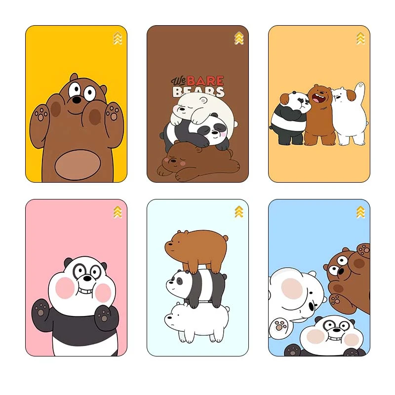 استیکر کارت سام نگار طرح سه خرس کله پوک We Bare Bears کد SP1272 مجموعه 6 عددی