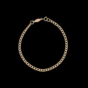 دستبند زنجیری طلا کم اجرت 18 عیار زنانه ناریا مدل کارتیه سوپر لوکس کد S15