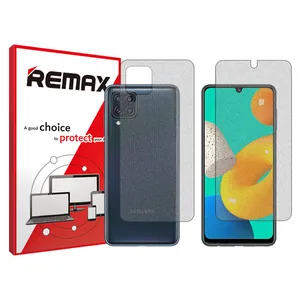 Remix matte screenprotector HyMTT model suitable for Samsung Galaxy M32 mobile phones along with the back of the phone