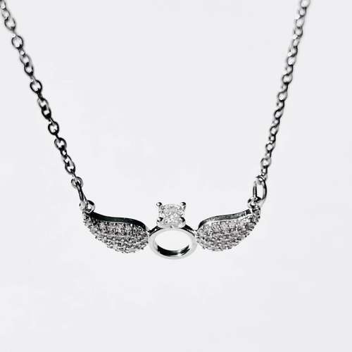 گردنبند زنانه مدل استیل بال فرشته