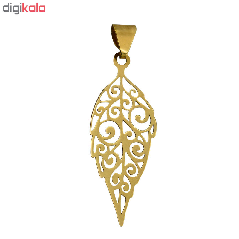 آویز گردنبند طلا 18 عیار زنانه الن نار مدل برگ کد 3832772