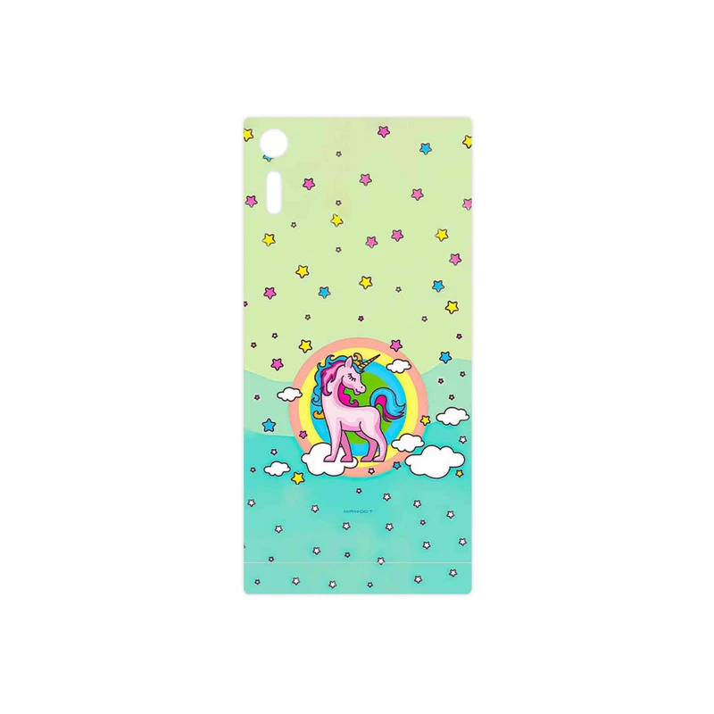 برچسب پوششی ماهوت مدل Rainbow unicorn adventure مناسب برای گوشی موبایل سونی Xperia XZ