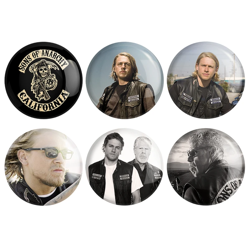 مگنت خندالو طرح سریال فرزندان آشوب Sons of Anarchy کد 1676B مجموعه 6 عددی