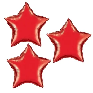 بادکنک فویلی مدل ستاره کد RedStarB مجموعه 3 عددی