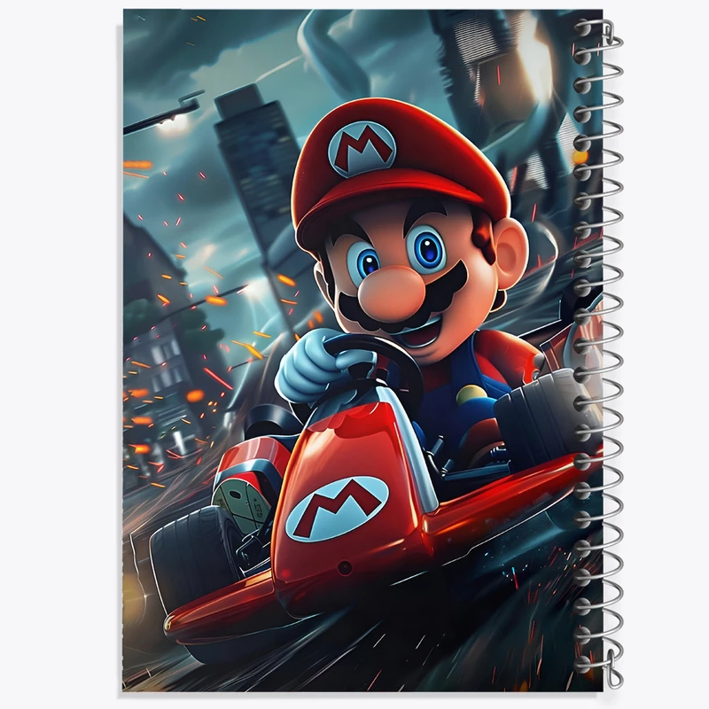 دفتر شطرنجی 50 برگ خندالو طرح سوپر ماریو (Super Mario) کد F7182