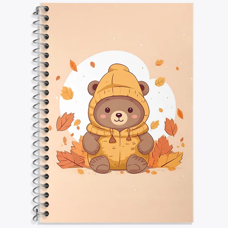 دفتر زبان 50 برگ خندالو مدل سه خط طرح خرس بامزه کد F7301