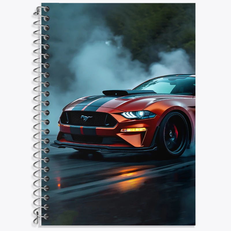 دفتر زبان 50 برگ خندالو مدل سه خط طرح ماشن اسپرت کد F5242