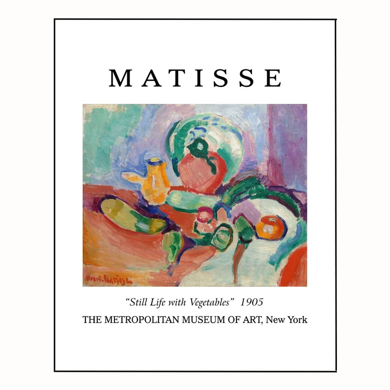پوستر مدل  آثار هنری ماتیس-زندگی هنوز با سبزیجات  