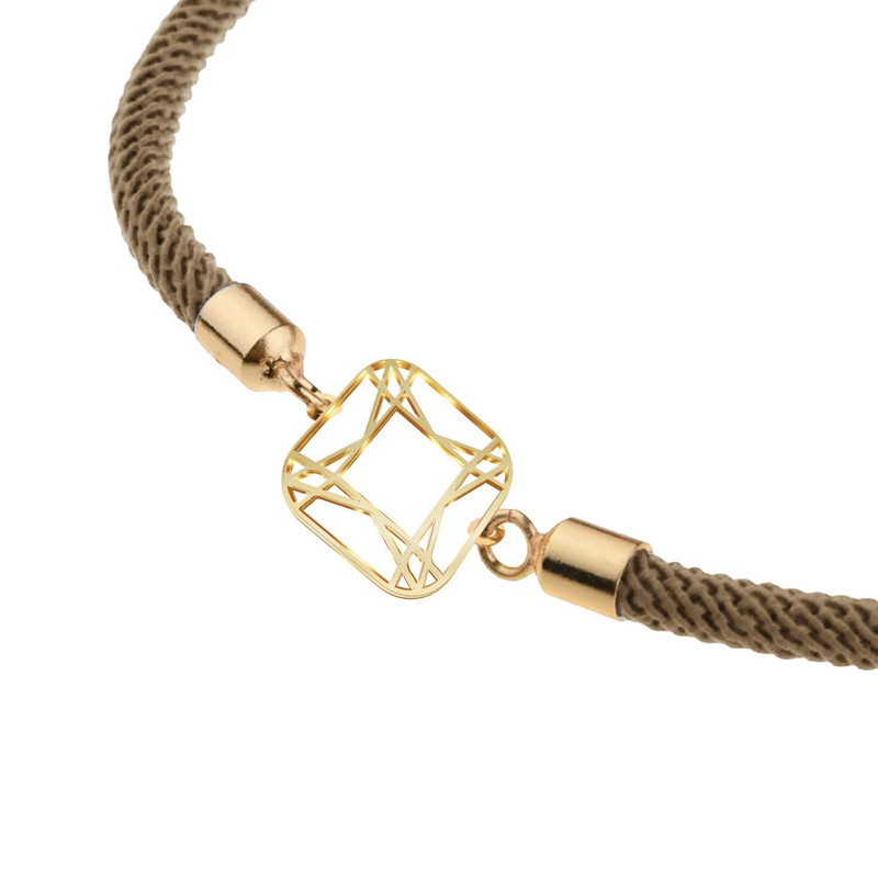 دستبند طلا 18 عیار زنانه مدوپد مدل هندسی کد D17-10331