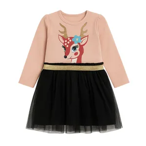 پیراهن آستین بلند یقه گرد دخترانه مدل G20