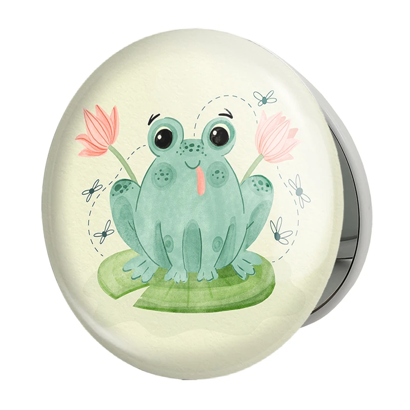 آینه جیبی خندالو طرح قورباغه مدل تاشو کد 29166