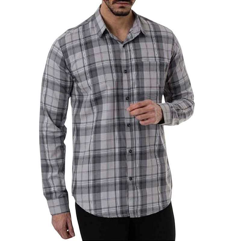 پیراهن آستین بلند یقه برگردان مردانه مدل MDSS-CH0888
