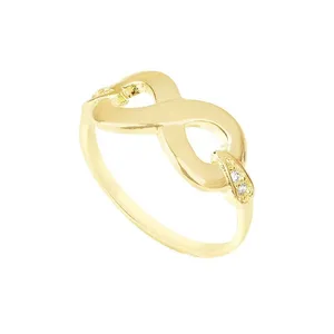 انگشتر طلا 18 عیار زنانه قیراط طرح بی نهایت کد GH2279