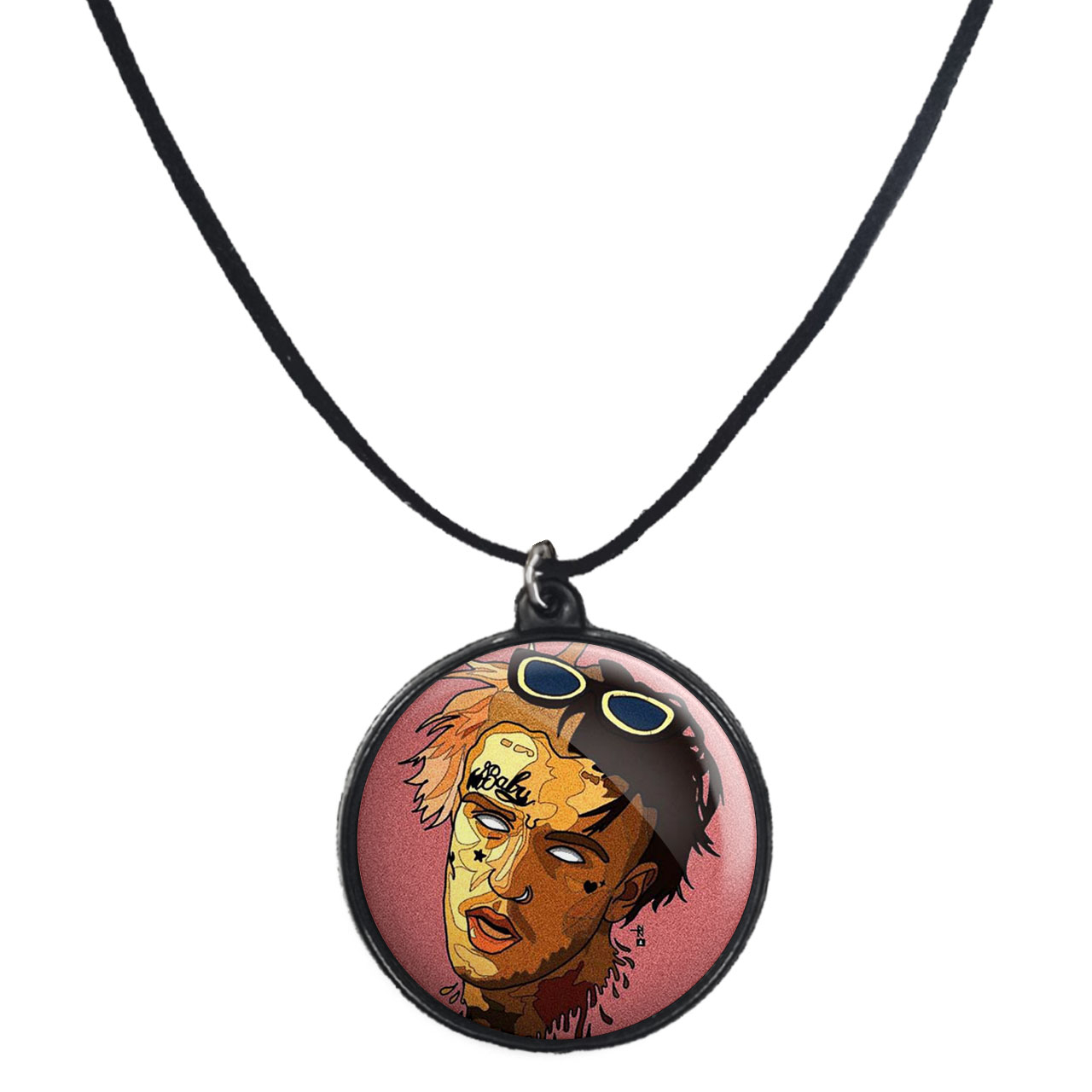 گردنبند پرمانه طرح گروه موسیقی متالیکا کد pmb.8410 مدل دو طرفه