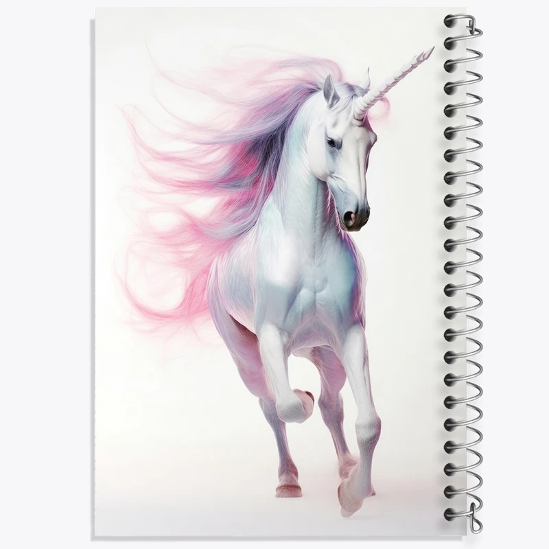 دفتر ژورنال نویسی 50 برگ خندالو مدل نقطه ای طرح اسب تک شاخ کد F2592