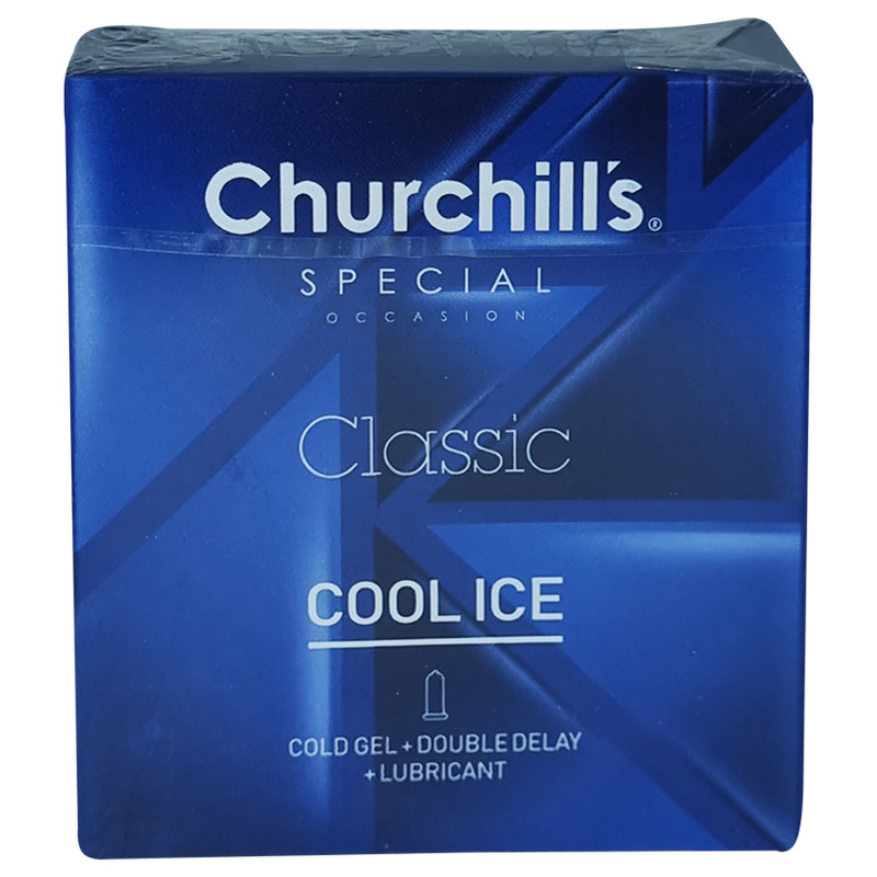 کاندوم چرچیلز مدل Cool Ice بسته 3 عددی