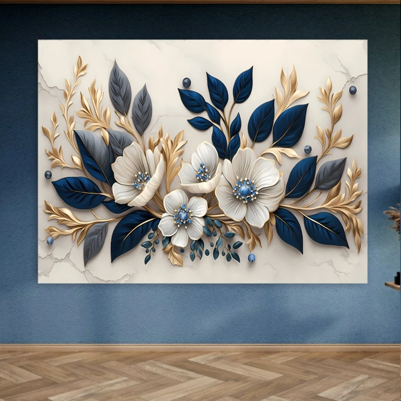 پوستر پارچه ای طرح مخمل شکوفه مدل مرمر کد FP1056711