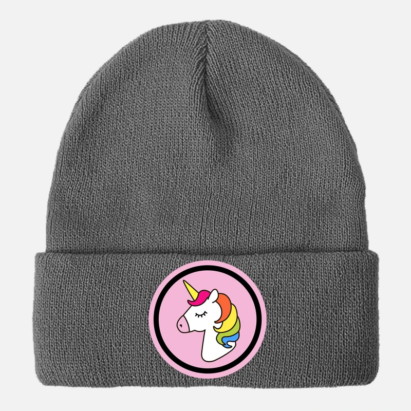 کلاه بافتنی زنانه مدل یونیکورن اسب تک شاخ کد 14