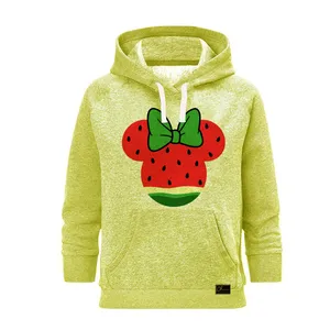 هودی زنانه مدل میکی موس کد J12 رنگ لیمویی